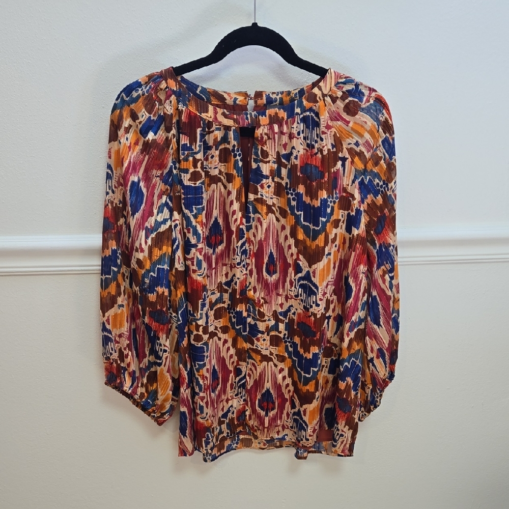 Vince Camuto Multicolor Abstract Blouse